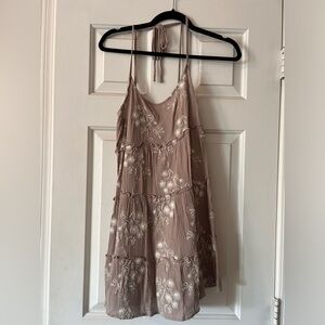 Mini Taupe Speechless dress